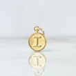 Dije Letra I 0.35gr / 1.5cm / Doble Faz Oro Amarillo