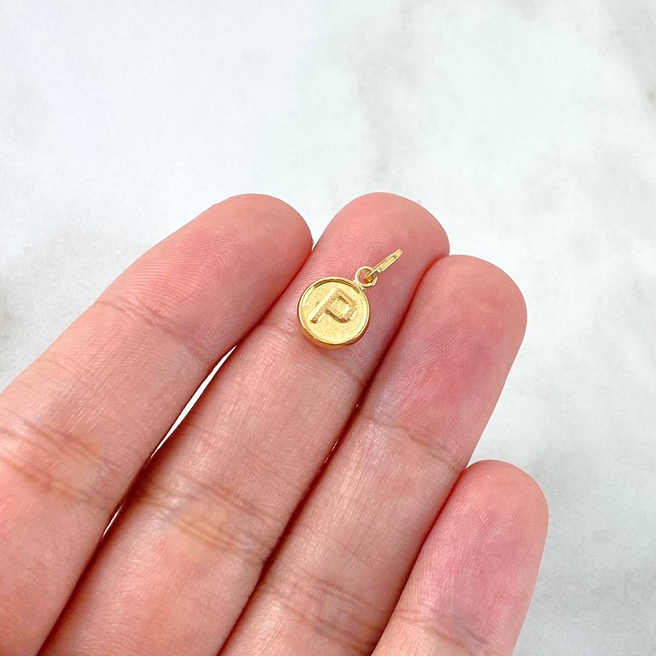 Pendant Letter P 0.35gr / 1.5cm / Double Sided Yellow Gold