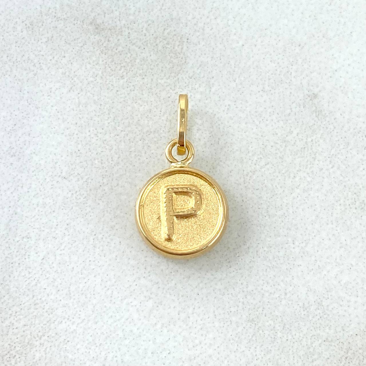 Pendant Letter P 0.35gr / 1.5cm / Double Sided Yellow Gold