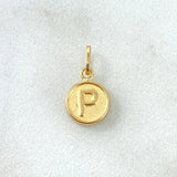 Pendant Letter P 0.35gr / 1.5cm / Double Sided Yellow Gold