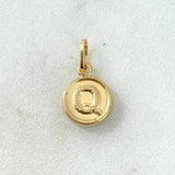 Pendant Letter Q 0.35gr / 1.5cm / Double Sided Yellow Gold