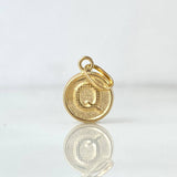 Pendant Letter Q 0.35gr / 1.5cm / Double Sided Yellow Gold
