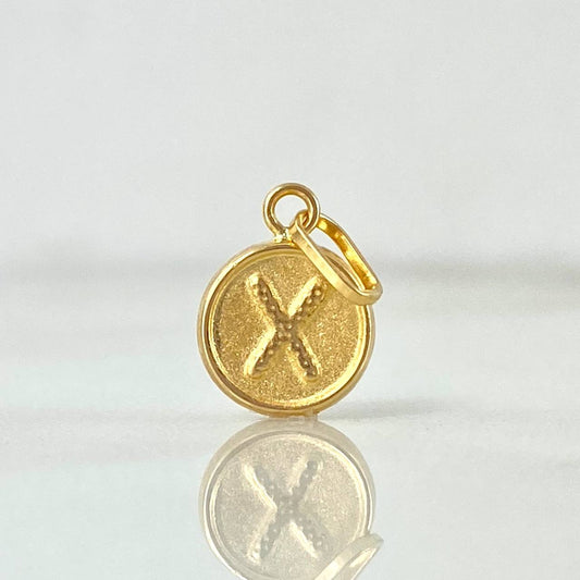 Pendant Letter X 0.35gr / 1.5cm / Double Sided Yellow Gold