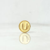 Charm Letter U 0.25gr / 0.8cm / Double Sided Yellow Gold