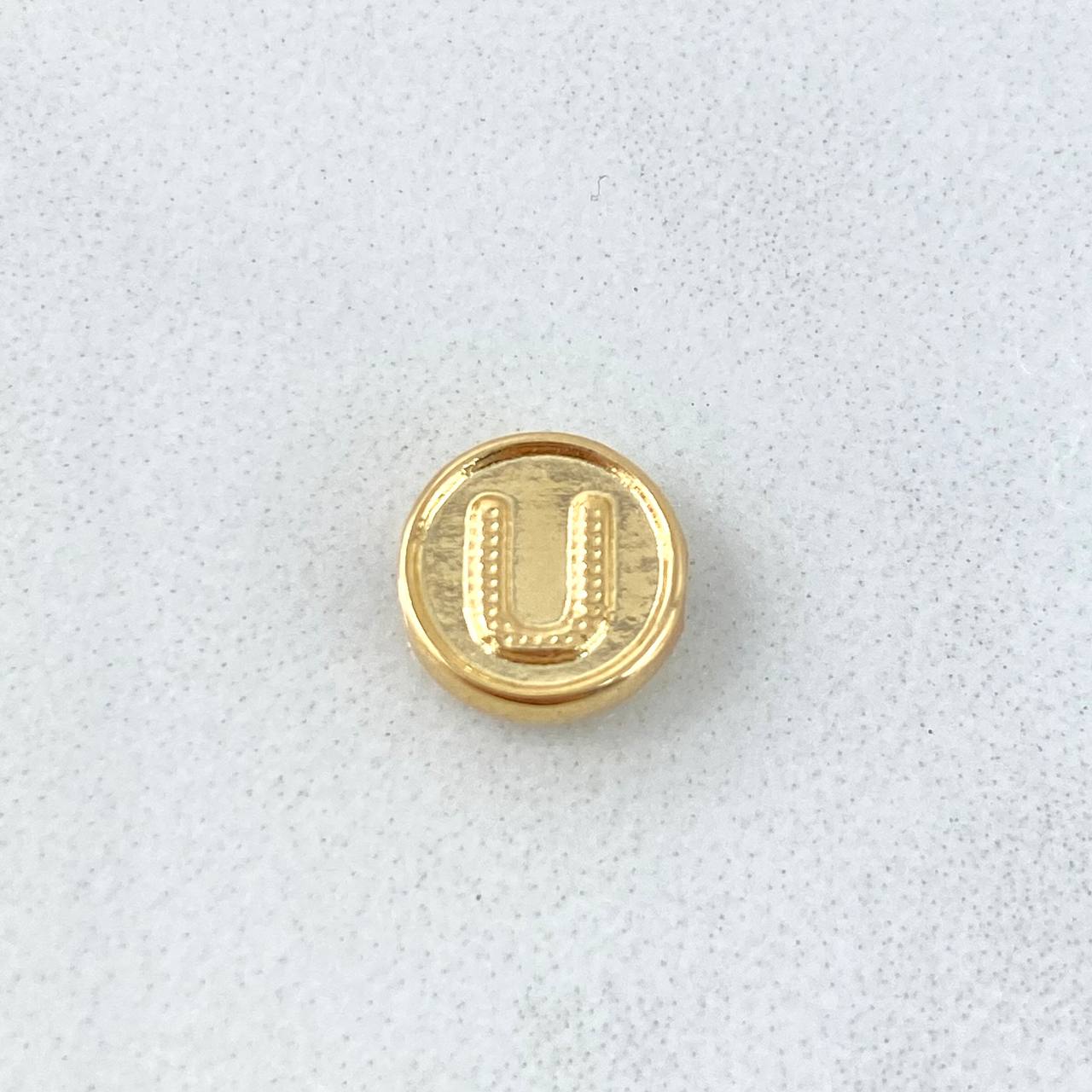 Charm Letter U 0.25gr / 0.8cm / Double Sided Yellow Gold