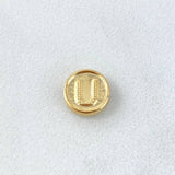 Charm Letter U 0.25gr / 0.8cm / Double Sided Yellow Gold