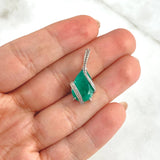 Pendant Spun Pear 4.75gr / 2.3cm / Emerald 3.70 QTS White Gold (Jewel) ©