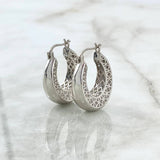 Hoop Earrings Altair 8.1gr / 2.6cm / White Gold ©
