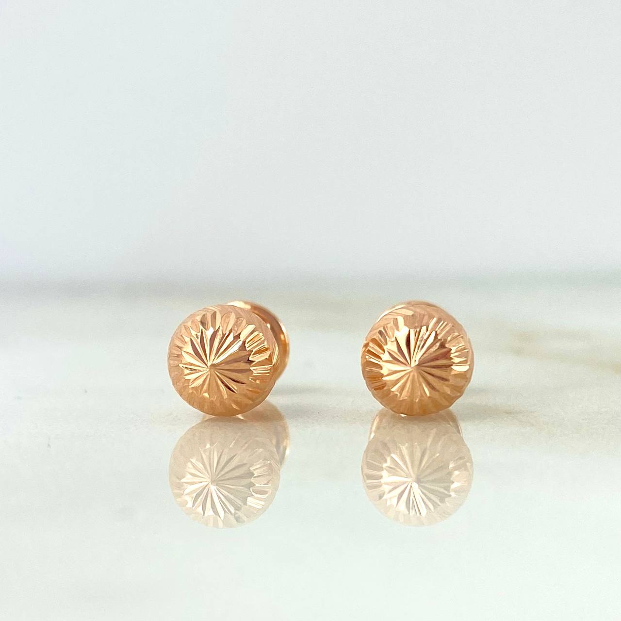 Topos Bola Diamantada 0.7g / in / 6mm Oro Rosa 18K