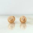 Stud Earrings Bead 8mm 1.15gr / Diamond Cut Rose Gold