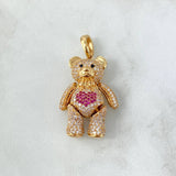Dije Oso Articulado Corazón 8.2gr / 1 1/2 in / Oro Amarillo 18K