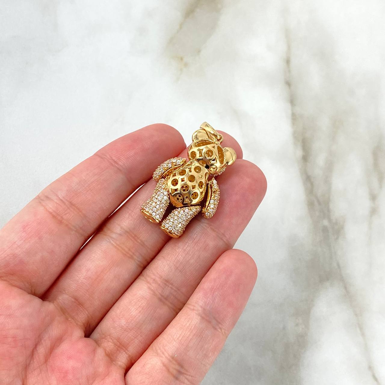 Dije Oso Articulado Corazón 8.2gr / 1 1/2 in / Oro Amarillo 18K