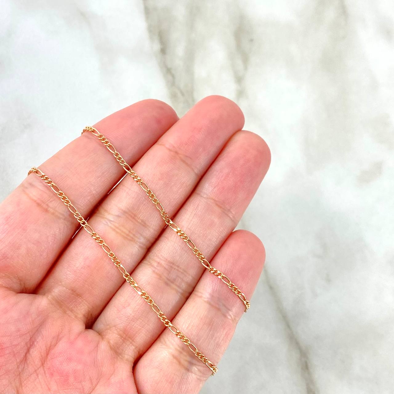 Figaro Chain 1.4gr / 45cm / 1.5mm Rose Gold +1 ©