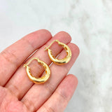 Hoop Earrings Mandy 3.45gr / 2.1cm / Internal Bezel Yellow Gold