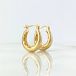 Hoop Earrings Mandy 3.35gr / 2.1cm / Internal Bezel Yellow Gold