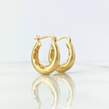 Hoop Earrings Mandy 3.35gr / 2.1cm / Internal Bezel Yellow Gold
