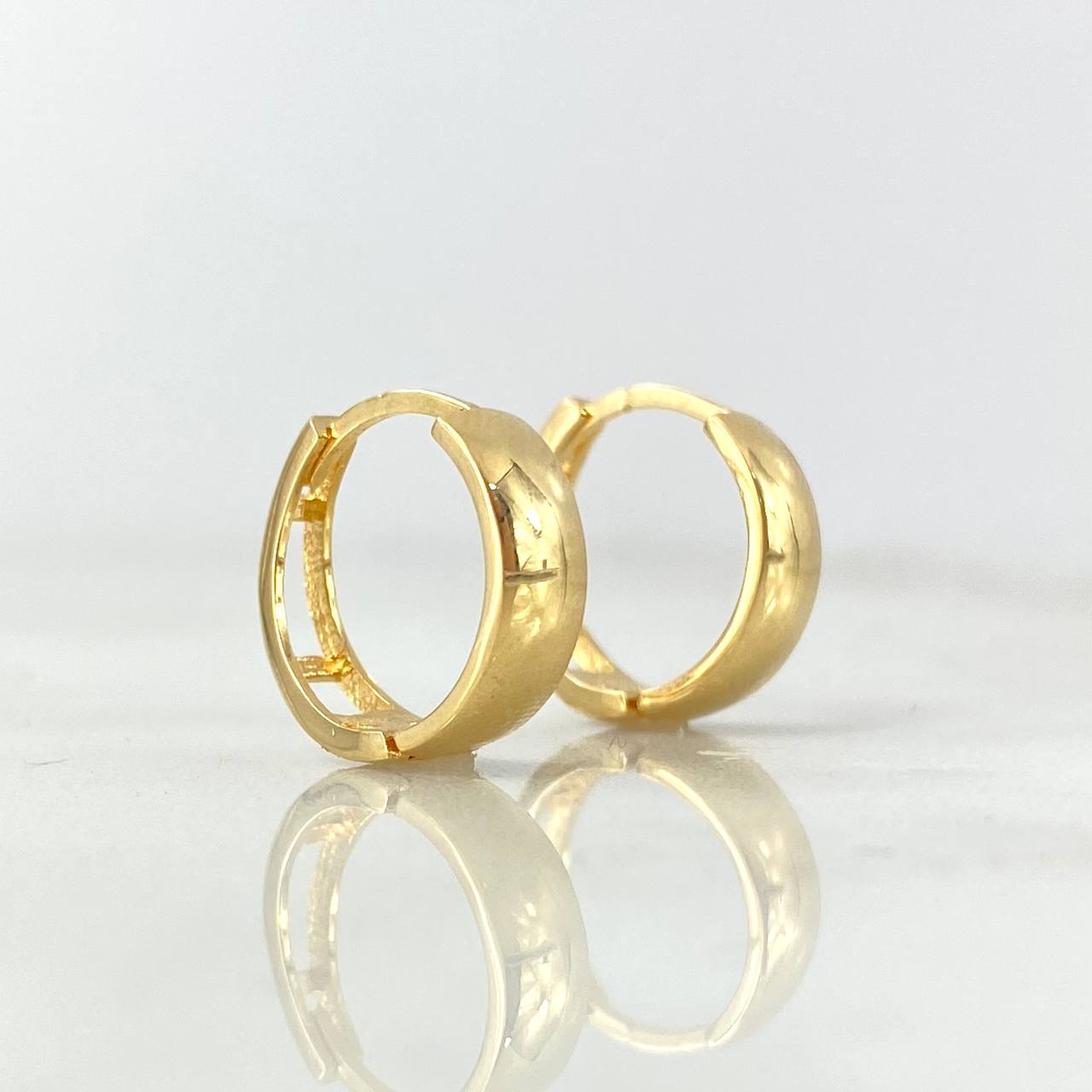 Hoop Earrings Mela 2.15gr / 1.3cm / Yellow Gold Basteadas
