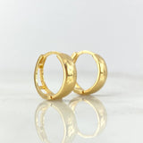 Hoop Earrings Mela 2.15gr / 1.3cm / Yellow Gold Basteadas