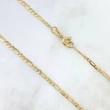 Cadena Figaro 2.65gr / 15 3/4 in / 2.5mm Oro Amarillo +1 18K ©