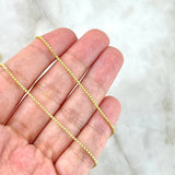 Cadena Veneciana 2.8gr / 17 3/4 in / 1mm Oro Amarillo +3 18K