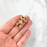 Pendant Articulated Astronaut 10.5gr / 3.8cm / White Black Zircons Rose Gold ©