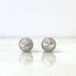 Stud Earrings Bead 7mm 0.95gr / Diamond Cut White Gold
