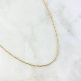 Cadena Aro Seguido 1.5gr / 40cm / 0.8mm Diamantada Oro Amarillo +3