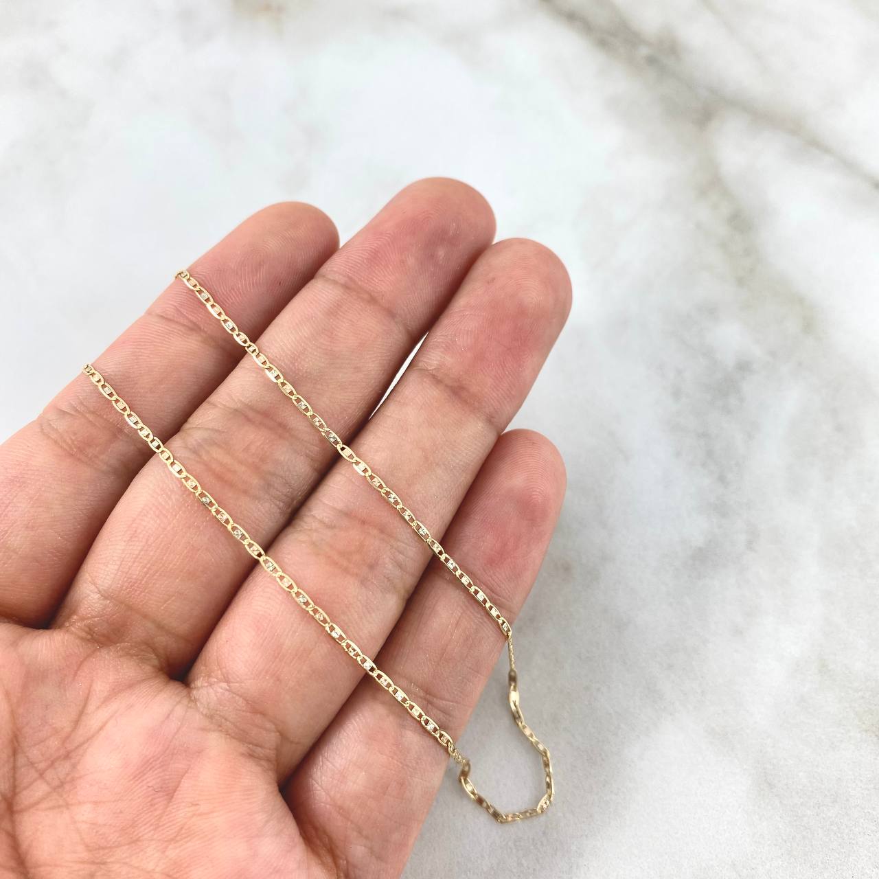 Flat Anchor Chain 1.6gr / 45cm- +3 18K Gold