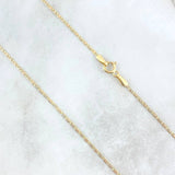 Cadena Plana Diamantada 7.35gr / 23 1/2 in / 2.8mm Tres Oros +3 18K