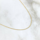 Flat Anchor Chain 1.65gr / 17.7in - +3 18K Gold
