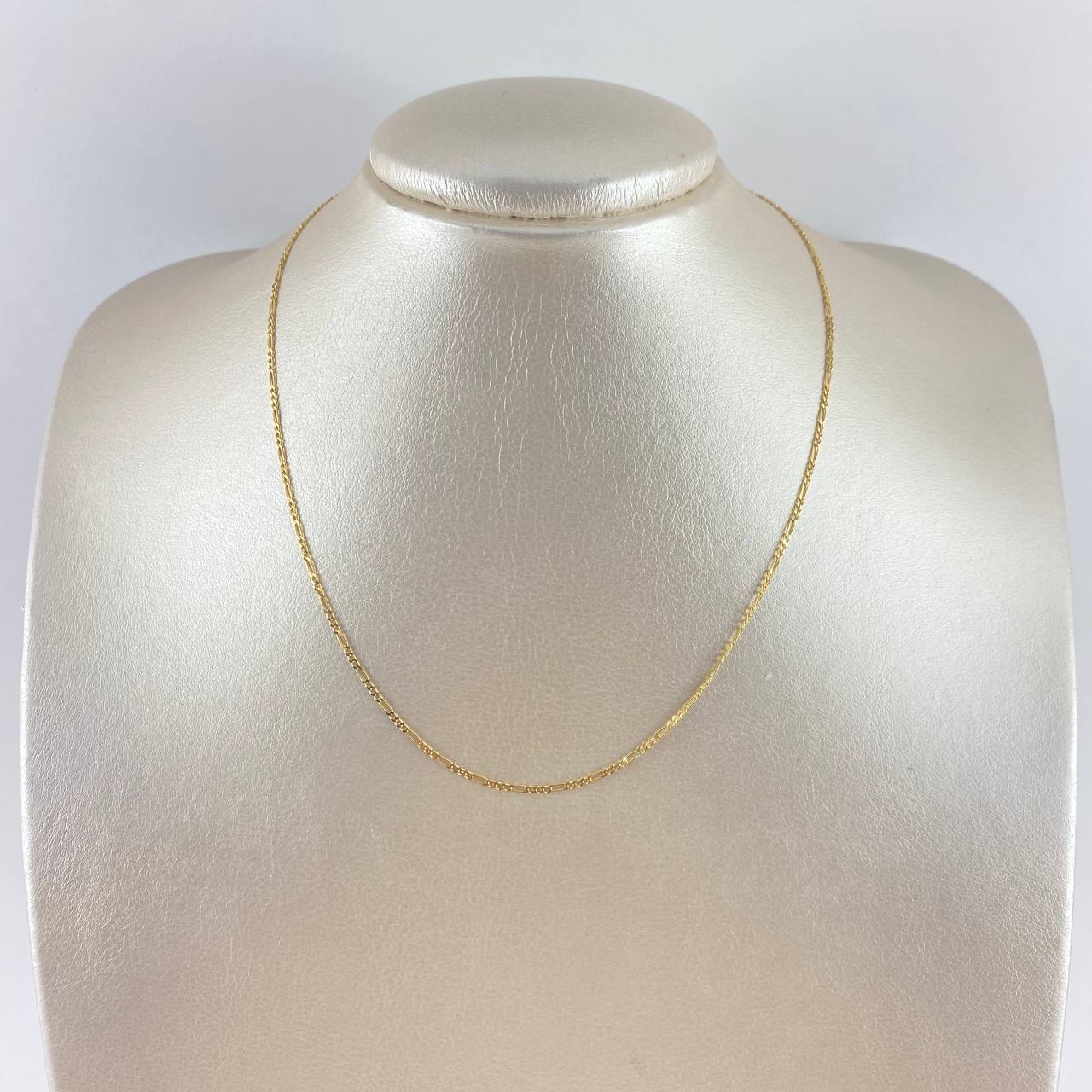 Figaro Chain 2.4gr / 40cm / 1.4mm Yellow Gold +1