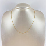 Figaro Chain 2.4gr / 40cm / 1.4mm Yellow Gold +1