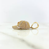 Pendant Cap Cool 7.8gr / 3.8cm / White Zircons Three Golds ©