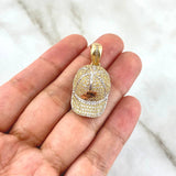 Pendant Cap Cool 7.8gr / 3.8cm / White Zircons Three Golds ©