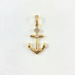 Pendant Anchor 2.9gr / 3.5cm / White Zircons Yellow Gold ©