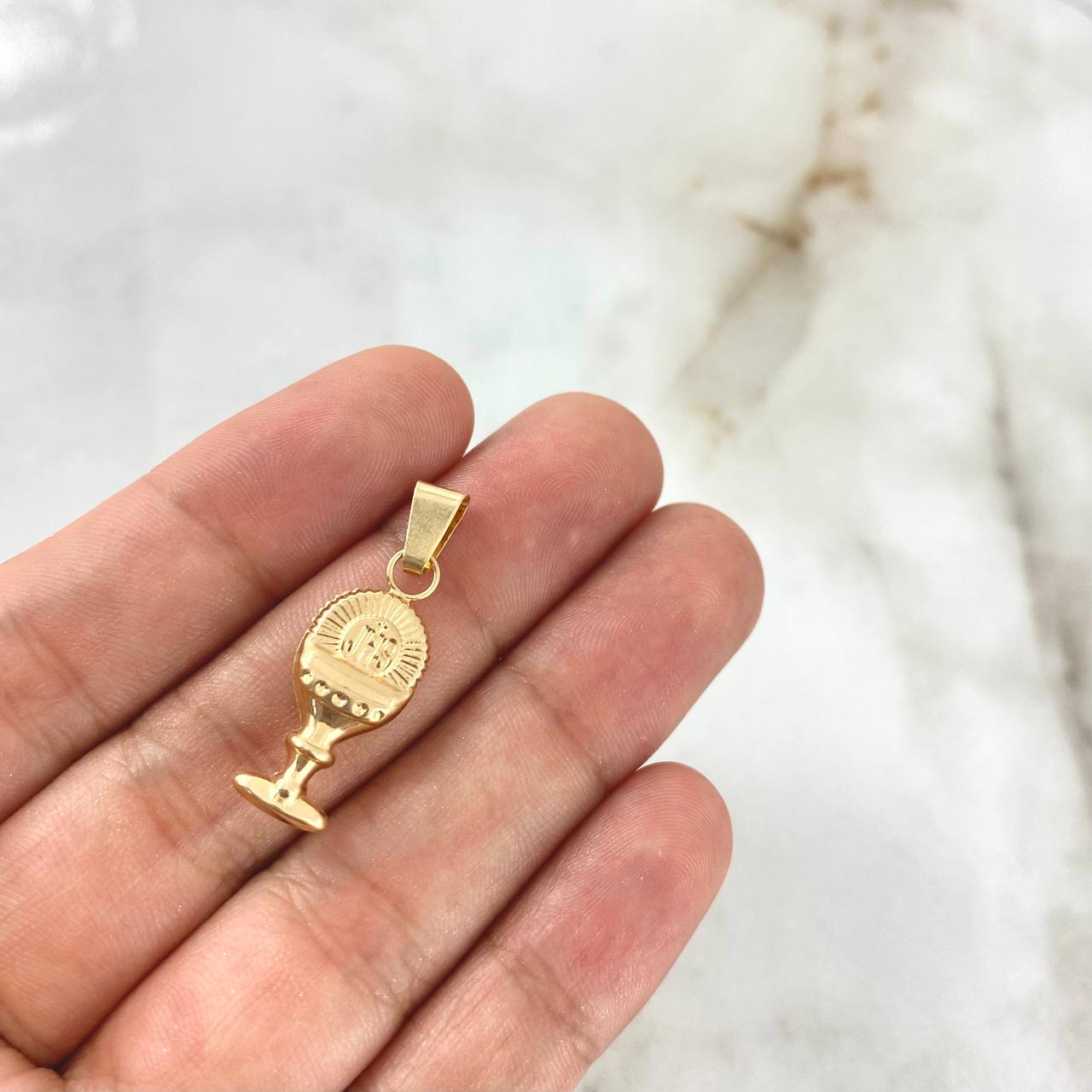 Pendant Chalice 1gr / 2.8cm / Yellow Gold Stamped *