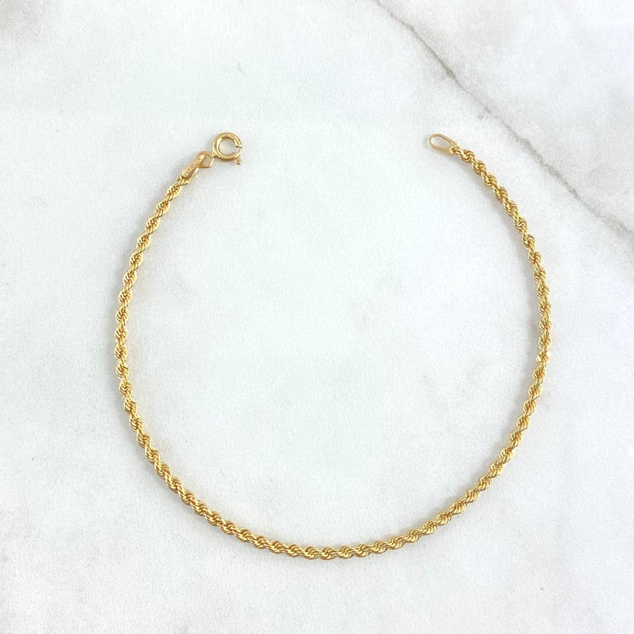 Pulso Lazo 1.8gr / 19cm / 2.7mm Oro Amarillo +3 18K
