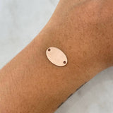 Charm Oval Plate 0.75gr / 1.6cm-1cm / Rose Gold