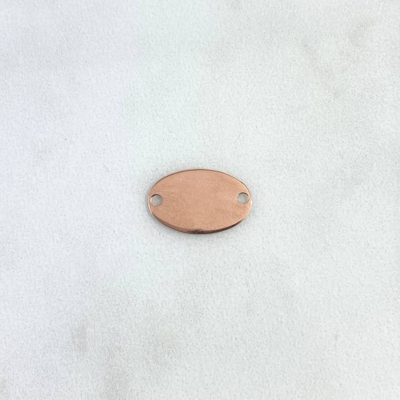Charm Oval Plate 0.75gr / 1.6cm-1cm / Rose Gold