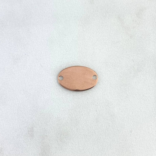 Charm Oval Plate 0.7gr / 1.6cm-1cm / Rose Gold
