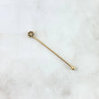 Industrial Piercing Circle 1gr / 4.7cm / 1mm Black Zirconia Yellow Gold (Jewel)