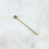 Industrial Piercing Circle 1gr / 4.7cm / 1mm Black Zirconia Yellow Gold (Jewel)
