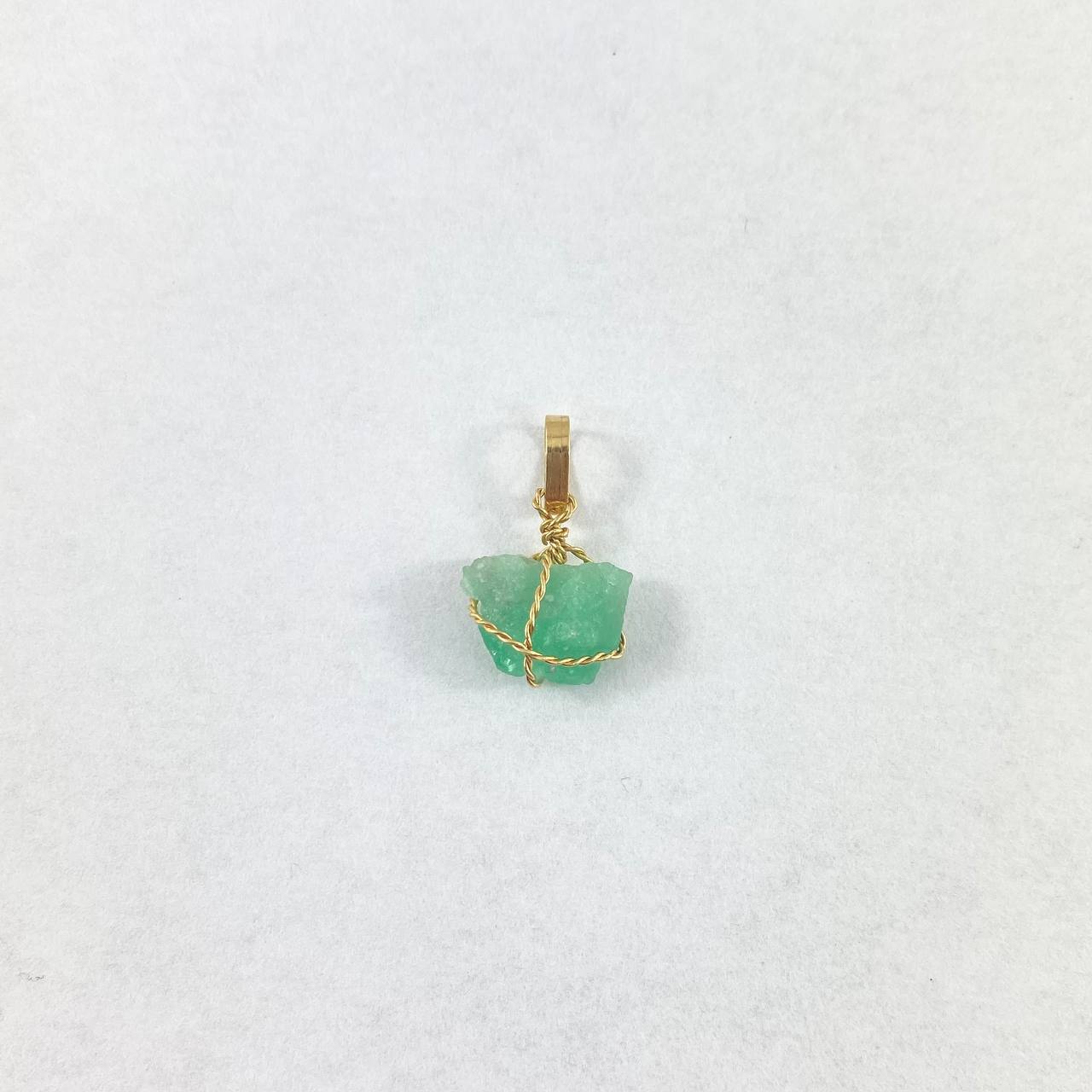 Pendant Rough Emerald Medium 18K Yellow Gold (Jewel) *