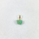 Dije Morralla Esmeralda Mediana Oro Amarillo 18K (Joya) ©