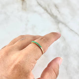 Estela Ring 1.55gr / Size 7 3/4 / Emeralds 29pts Yellow Gold (Jewel)