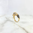 Eagle Ring 7.7gr / T10 / White - Black Zircons Two Yellow White Golds ©