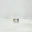 Stud Earrings Bead 6mm 0.75gr / Diamond Cut White Gold