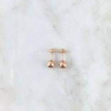 Stud Earrings Bead 6mm 0.65gr / Polished Rose Gold
