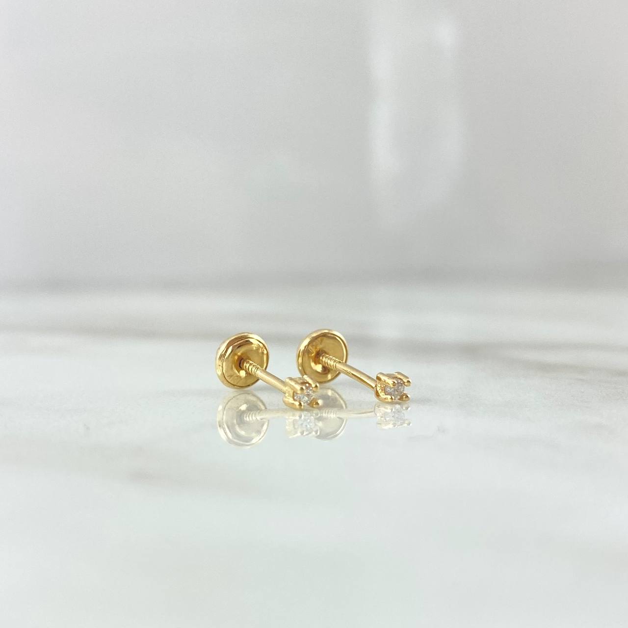 Stud Earrings Spark 0.65gr / 1.8mm White Diamonds 5pts Yellow Gold (Jewel)