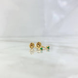 Topos Cuatro Garras Esmeraldas 4pts 0.55gr / 1.8mm Oro Amarillo 18K *